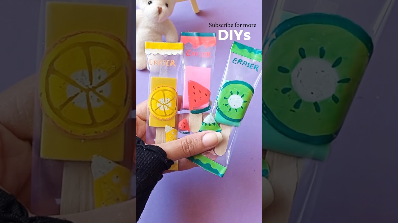 Create Your Own Cute Ice Cream Eraser at Home 🍦 | Easy DIY Craft for School