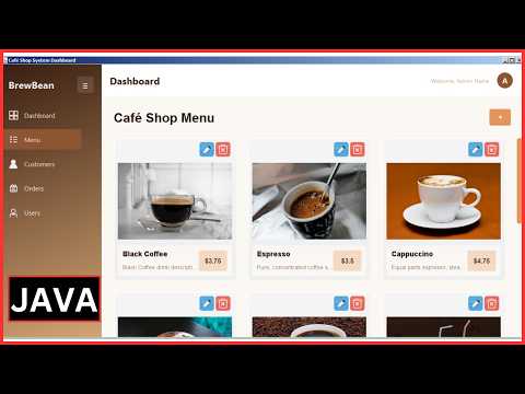 Java Coffee Shop Management System Source Code - Java Cafe Project With MySQL Database In NetBeans