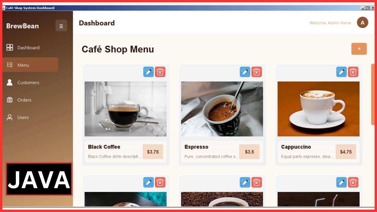Java Coffee Shop Management System with MySQL | Full Source Code & Tutorial ☕