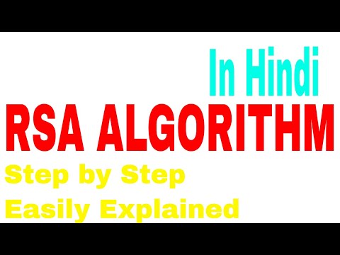 (Hindi)RSA algorithm|What is rsa algorithm|RSA algorithm in cryptography and network security