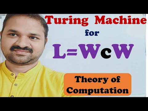 Design a Turing Machine for L={ wcw | w belongs to a's and b's } || Theory of computation
