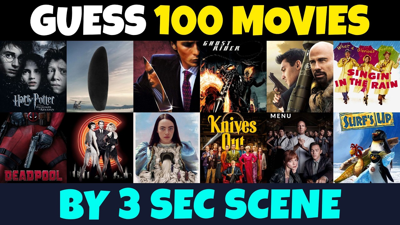 Guess 100 Movies in 3 Seconds by the Scene! Film Quiz Challenge
