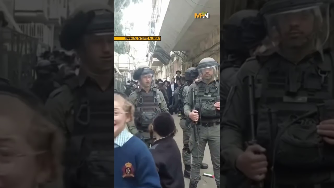 Ultra-Orthodox Jews Protest with Palestinian Flag in Jerusalem ✡️