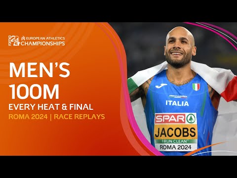 Jacobs Retains 100m Crown 👑🇮🇹 EVERY Heat & Final of the Men's 100m | Rome 2024