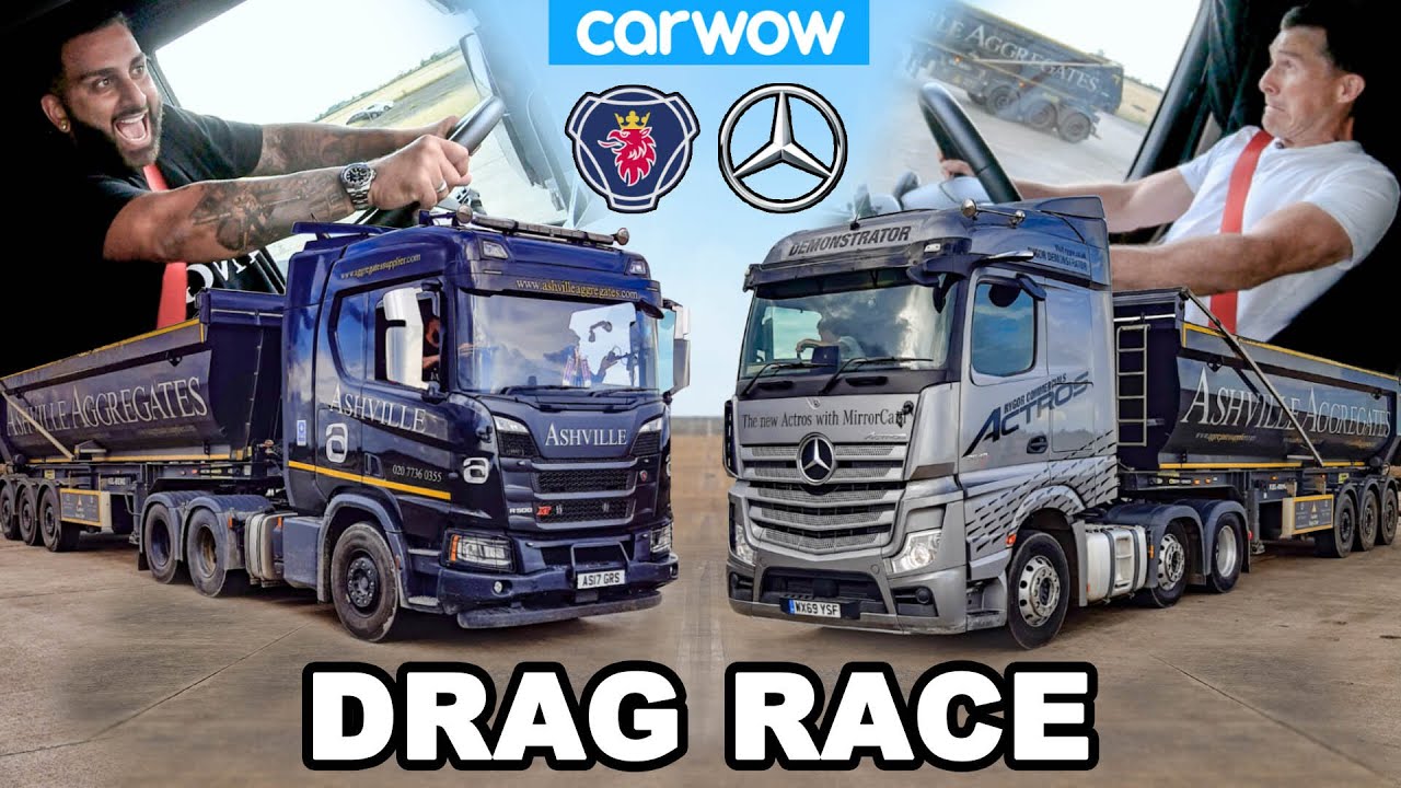 Mercedes Actros vs Scania R500: Drag & Brake Test 🚛