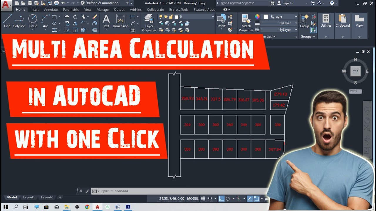 AutoCAD Multi-Area Calculation in One Click 🖱️ | Quick Method for Multiple Plots