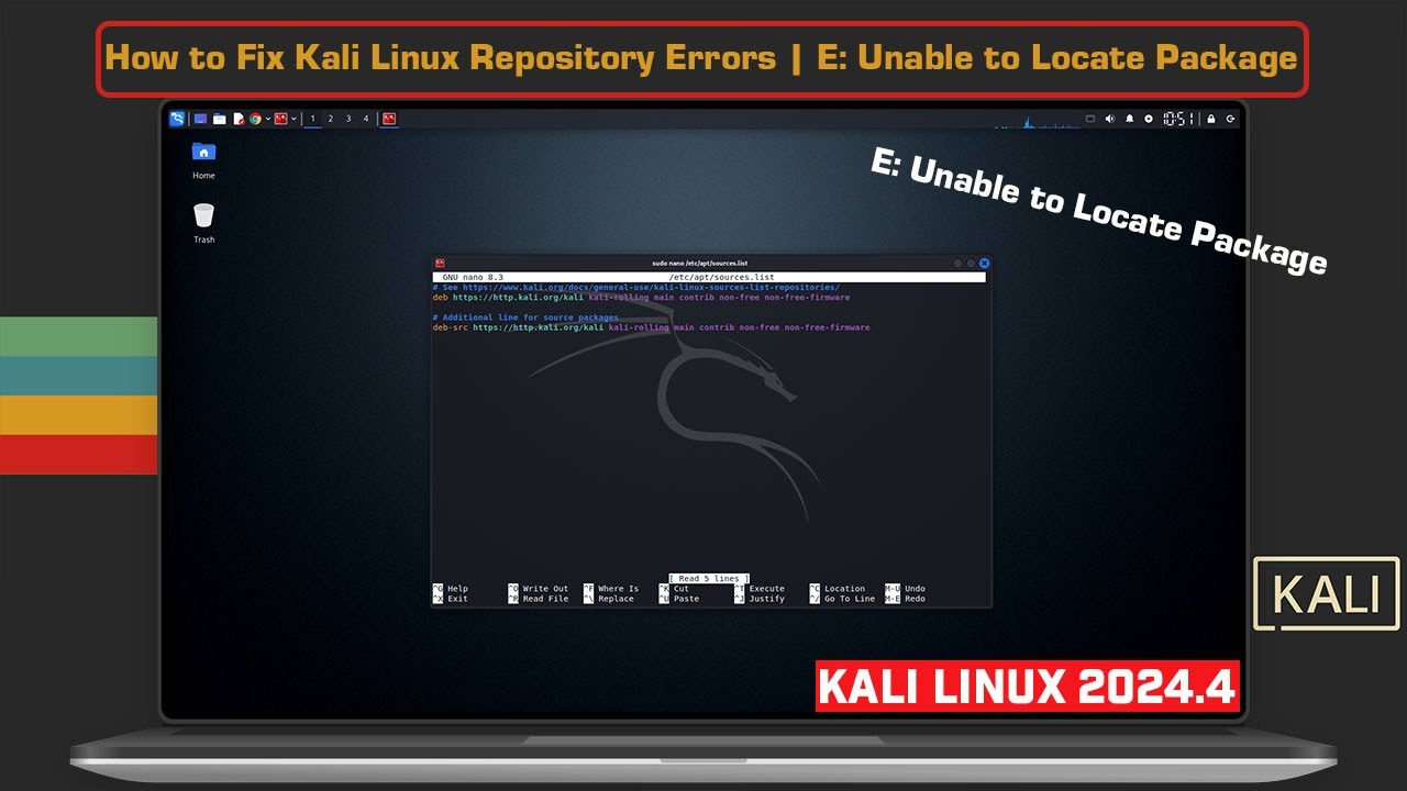 Fix Kali Linux Repository Errors | Solve 'E: Unable to Locate Package' Issue Easily!