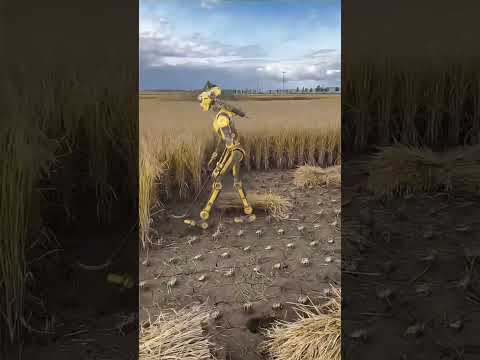 Robots Harvesting Rice Artificial Intelligence Robots can also work to harvest rice, which is grea