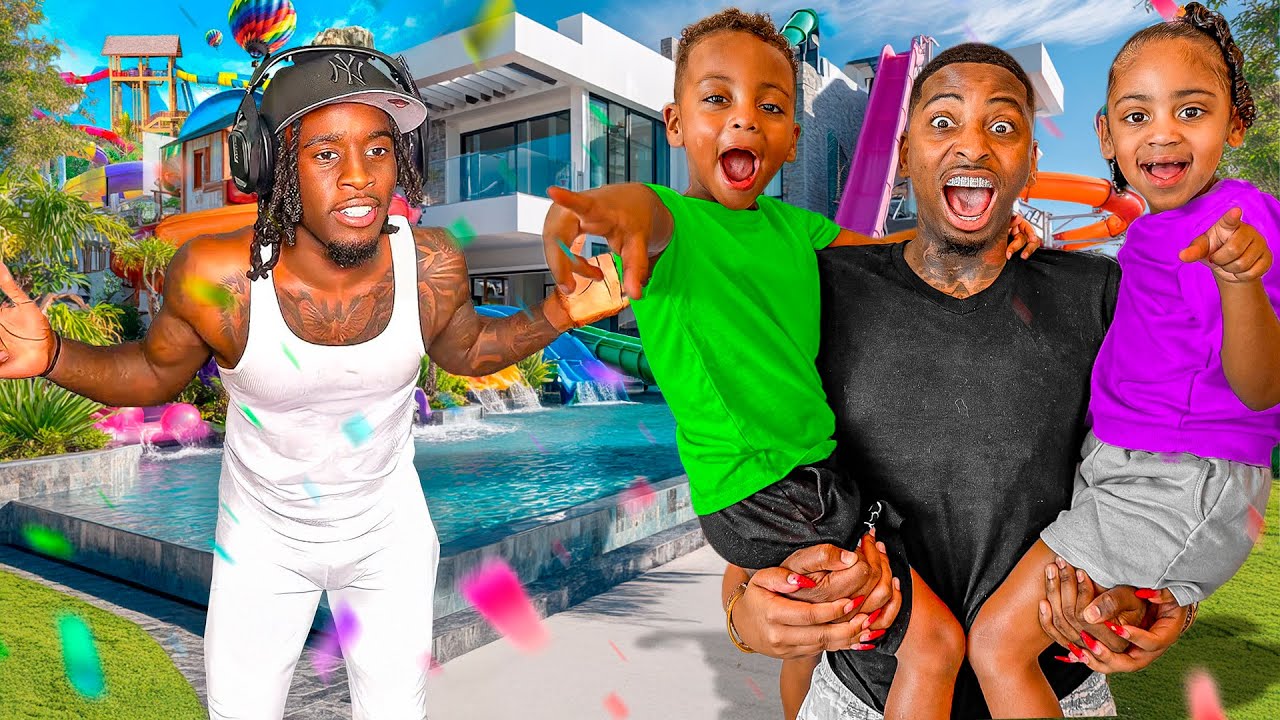 Londyn & MJ Explore Kai Cenat's Epic Backyard Waterpark! 💦
