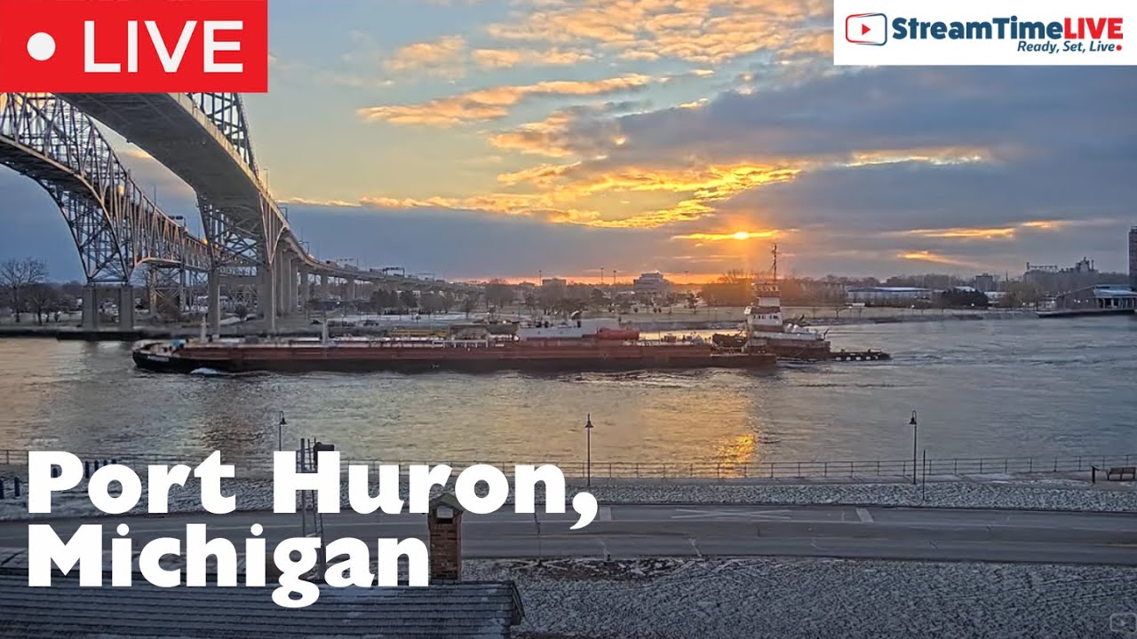 Watch Live Stream from Port Huron, Michigan 🌊 | StreamTime LIVE