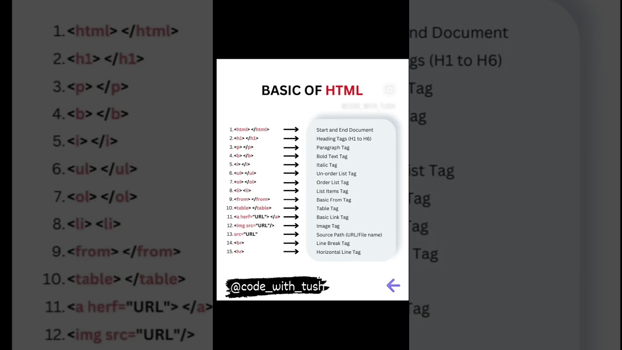 Basic HTML Tags for Beginners 🌐