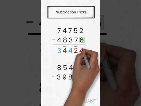 Vedic Math Tricks - How to subtract without borrowing! #mathtricks #subtractiontrick #vedicmaths