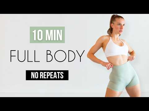 10 MIN FULL BODY HIIT - No Equipment, At Home Workout