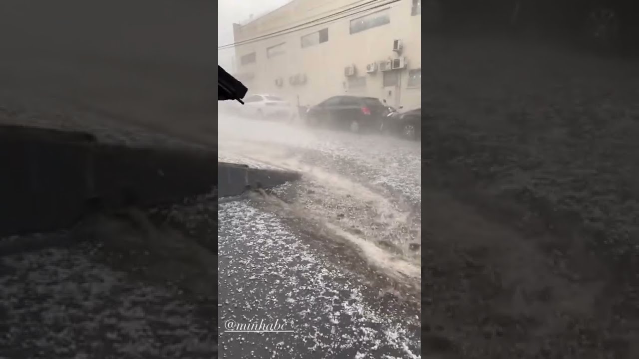 Chuva de Granizo em Balneário Camboriú no Final da Tarde de 23/06