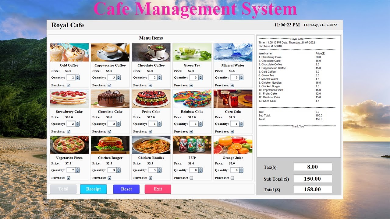 Complete Cafe Management System in Java Swing | NetBeans Project