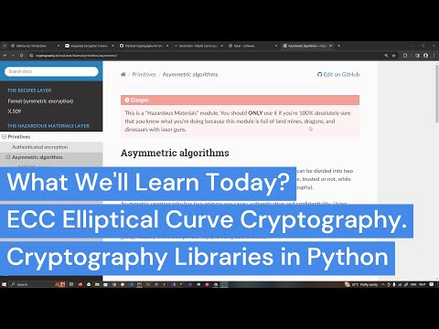Learning Python Tutorial - Cryptography Part 4 (What are Elliptical Curve Cryptography Algos(ECC)?)