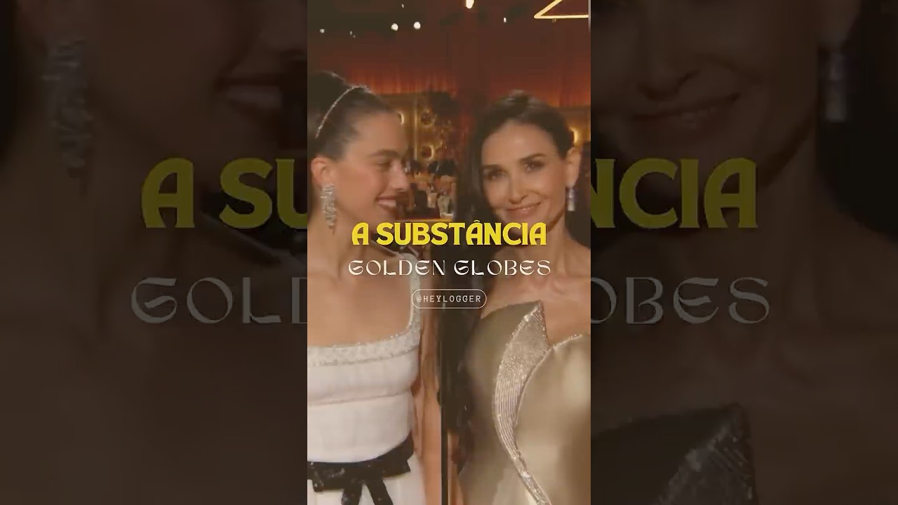 Demi Moore e Margaret Qualley Brilham no Globo de Ouro 2025 com 'A Substância' ✨