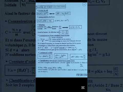 Chimie Minérale : Les Fondamentaux - Rappels de Cours et Formules Indispensables.