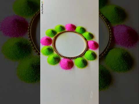 Rangoli designs for beginners easy 🤩🌺 #rangoli #shorts #rangolidesigns