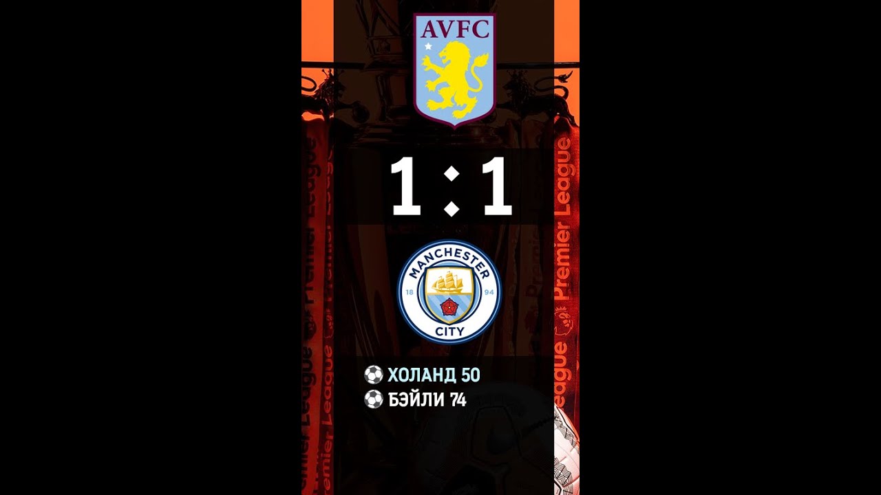 Обзор матча Астон Вилла vs Манчестер Сити: 1-1 — Захватывающая битва в Премьер-лиге ⚽