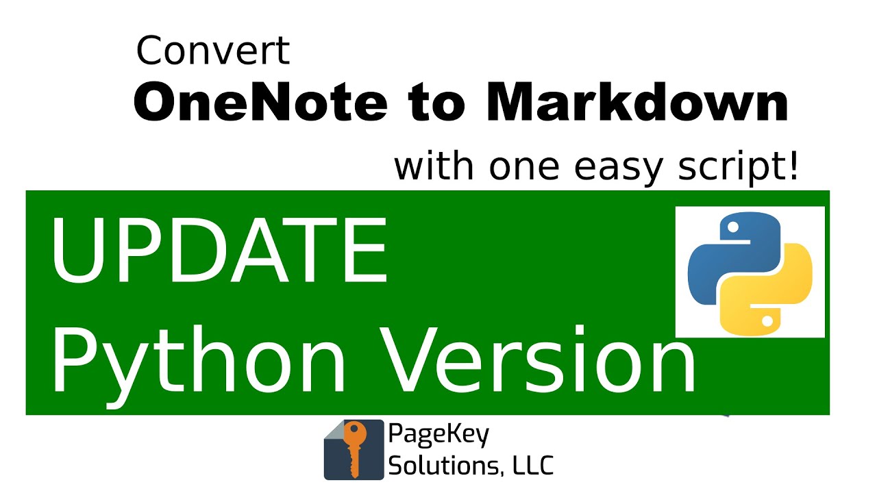 Python Guide: Convert OneNote to Markdown & Obsidian.md