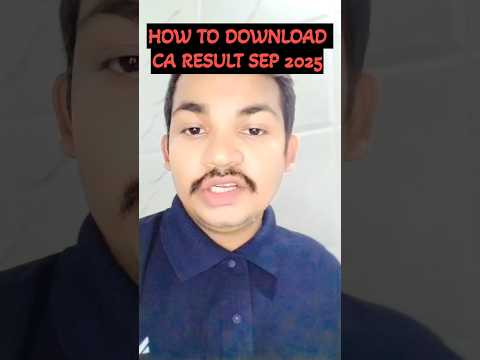 🧾 How to Download CA Result September 2025 | Step-by-Step Process 🔥