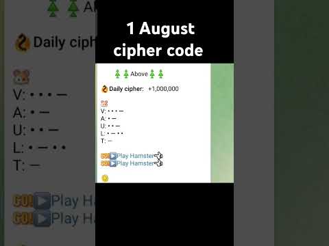 1 August cipher code hamster Kombat #shorts#shortsviral. today cipher code