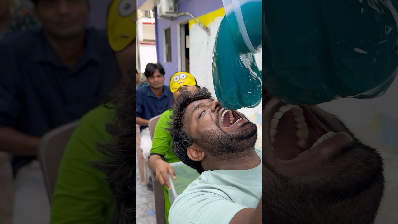 Blue Jelly Pour Challenge π§ | Fun Family Activity #shorts