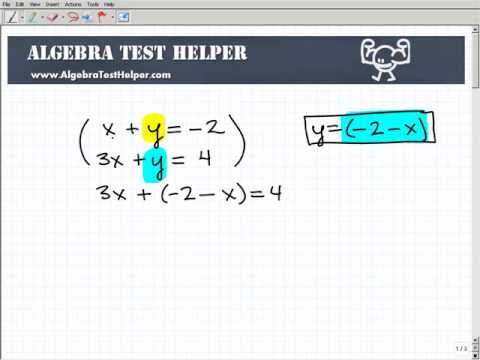 Learn How To Solve Systems Substitution Method