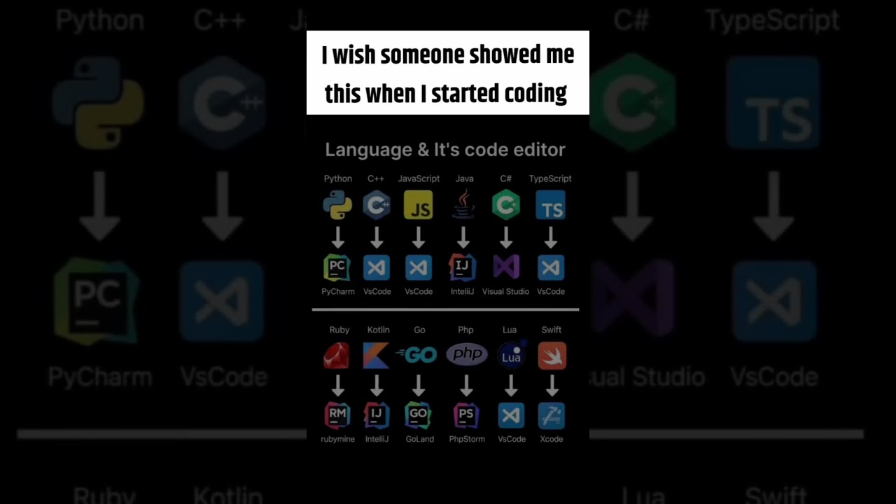 Programming Languages & Code Editors: Beginner's Visual Guide