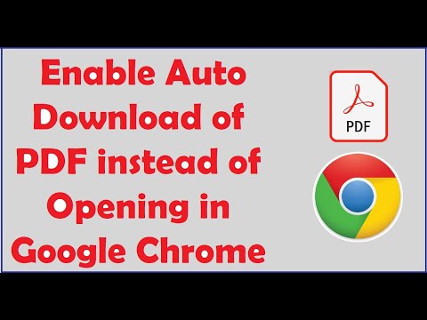 How To Enable Auto Download of PDF instead of Opening in Chrome