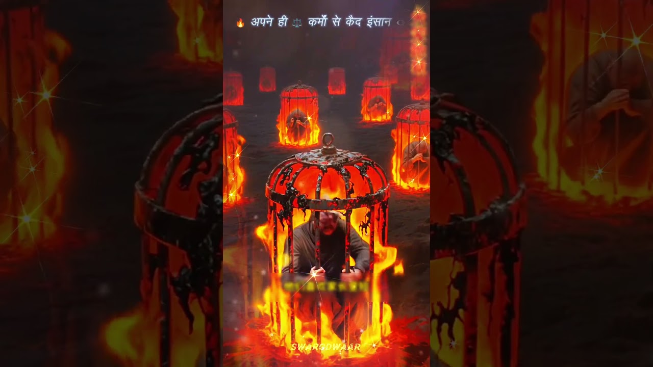 🔗🔥 अपने ही ⚖️ कर्मों से कैद इंसान 👁️‍🗨️😨 | नरक का बंधन😨🔥