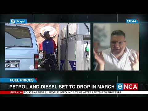 Petrol price drop for March