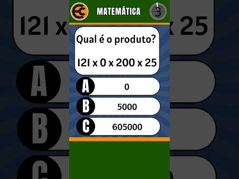 🎯 QUIZ DE MATEMÁTICA PARA CONCURSOS PÚBLICOS 2025 #concurso #matemática #concursospúblicos