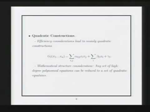 CERIAS Security: Perturbation of Multivariable Public-key Cryptosystems 1/5