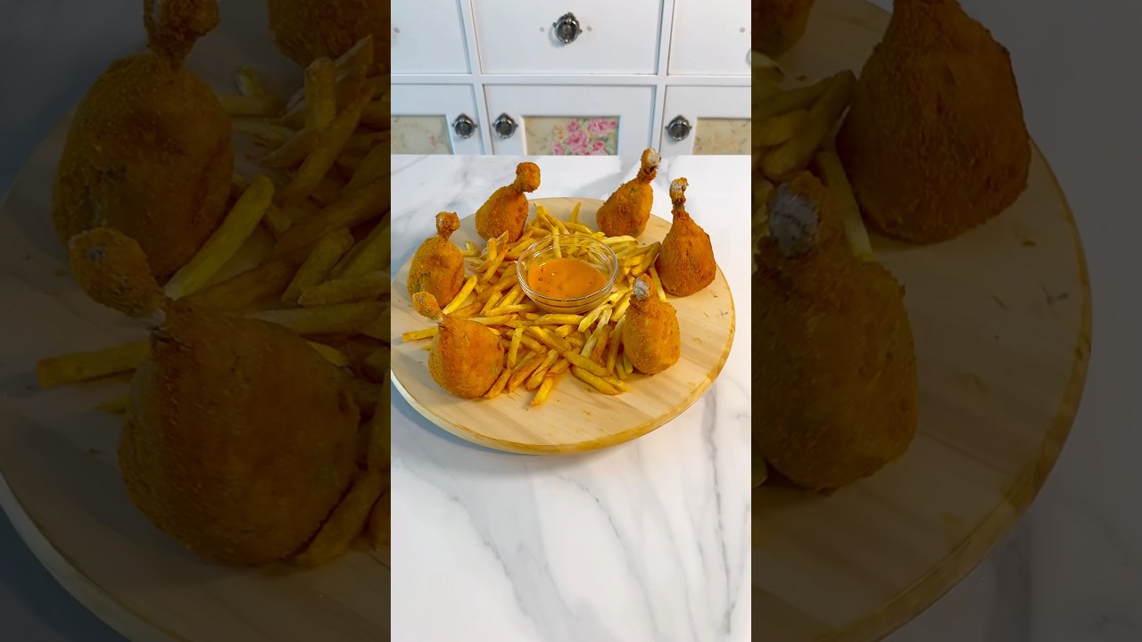 أفخاد الدجاج المقرمشة مع البطاطس لرمضان 🌟 وصفة شهية وسهلة