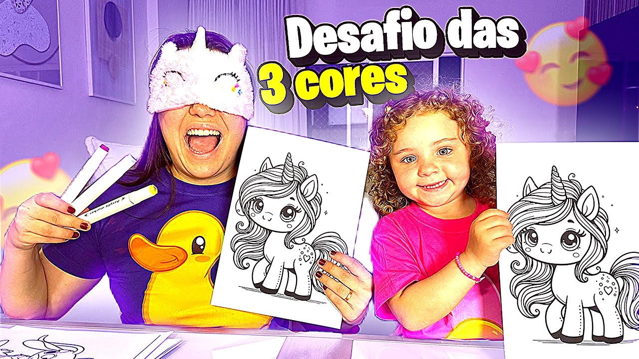 Quem consegue colorir melhor com 3 cores? 🎨