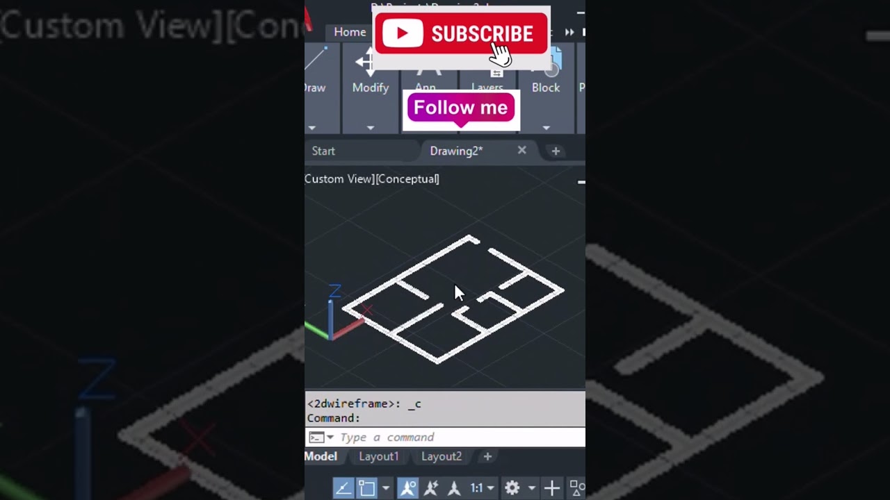Convert 2D Floor Plan to 3D in AutoCAD π’