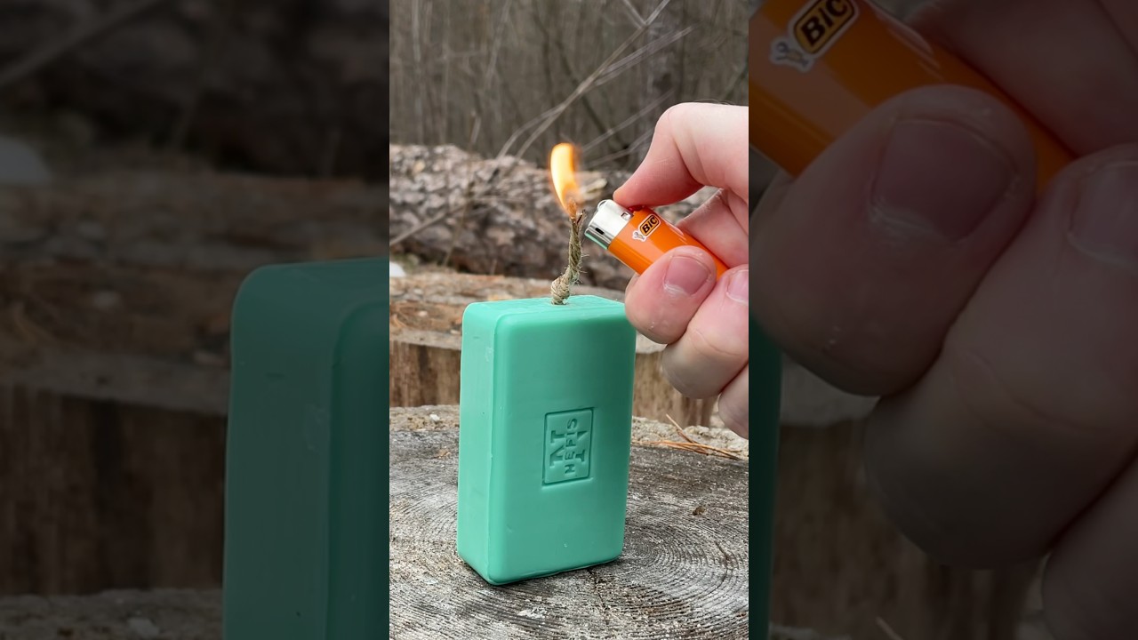 Выживание в лесу: создание свечи из мыла
