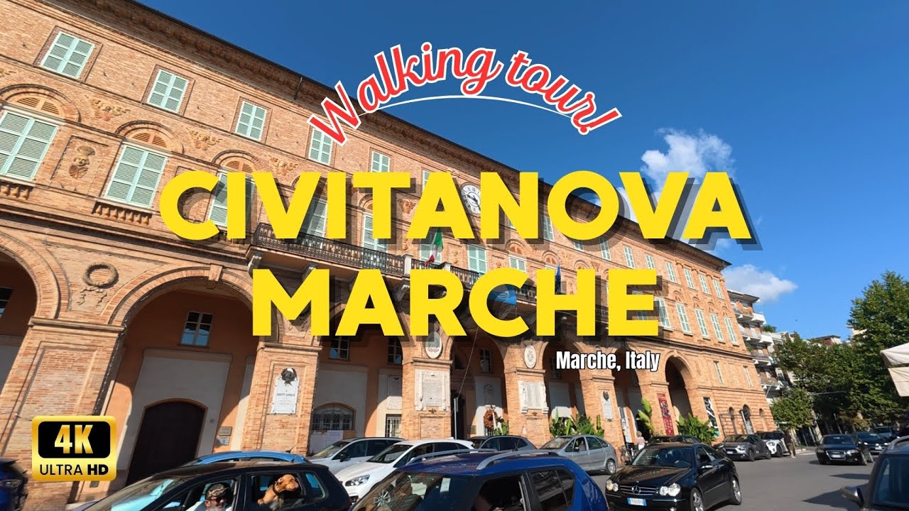 Discover Civitanova Marche 🇮🇹: Scenic Walking Tour with Music & Sunny Market Day in 4K