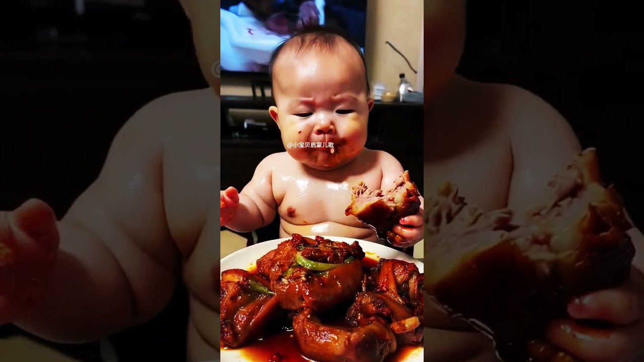 Adorable Baby Enjoys Chinese Food 🍜