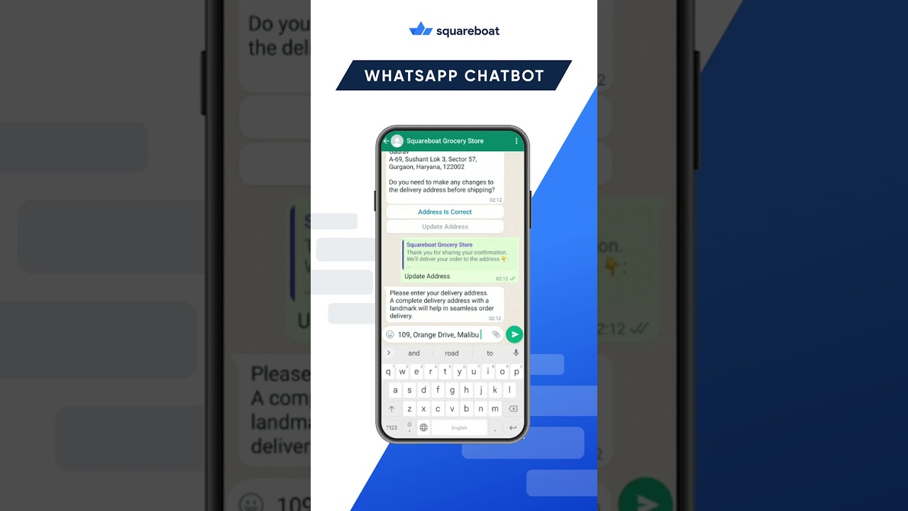 WhatsApp Chatbot Service by Squareboat 🤖