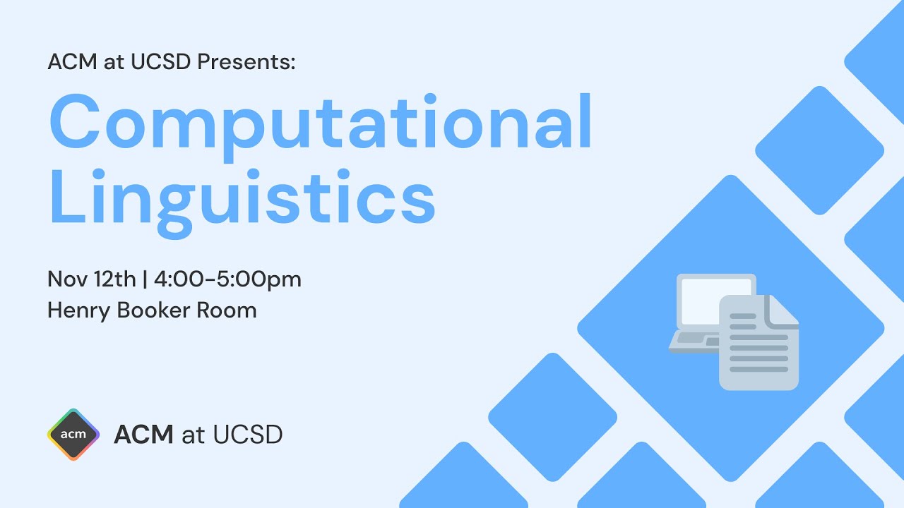 Introduction to Computational Linguistics Workshop | Fall 2021