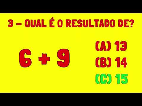 Quiz Da Adição E Subtração ➕🧠➖ 5 Perguntas - Quiz De Matemática #03