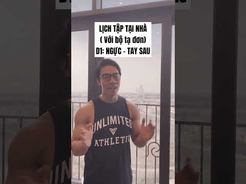 LỊCH TẬP TẠI NHÀ (với bộ tạ đơn ) | DAY 1: NGỰC - TAY SAU #Shorts