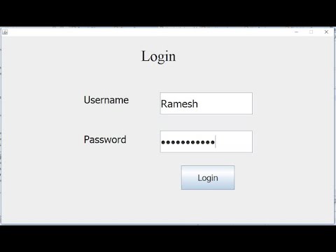 Java Swing Login App (Login, Logout, Change Password) with Database in Eclipse