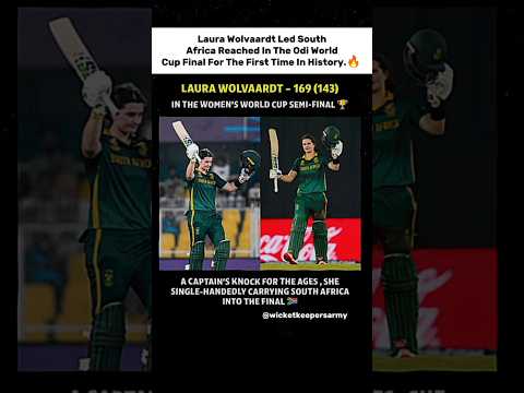 Laura Wolvaardt Led South Africa Reached In The Odi World Cup Final For The First Time In History.