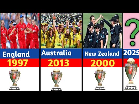 Women Cricket🏏 Team ODI World Cup Winners List 1973 to 2025