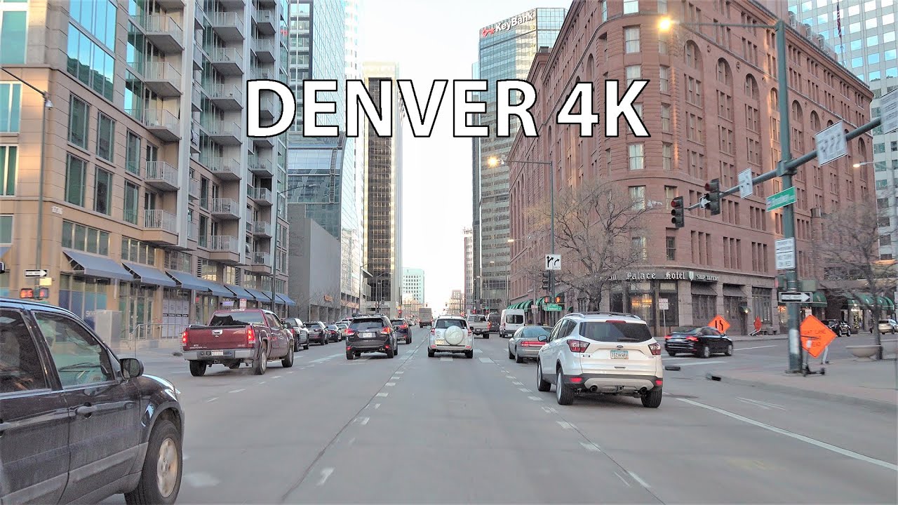 Denver 4K: Downtown Drive & Rockies View 🚗