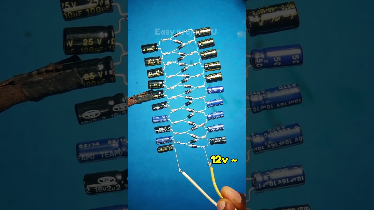 Build a 20x Voltage Multiplier with Capacitors & Diodes ⚡